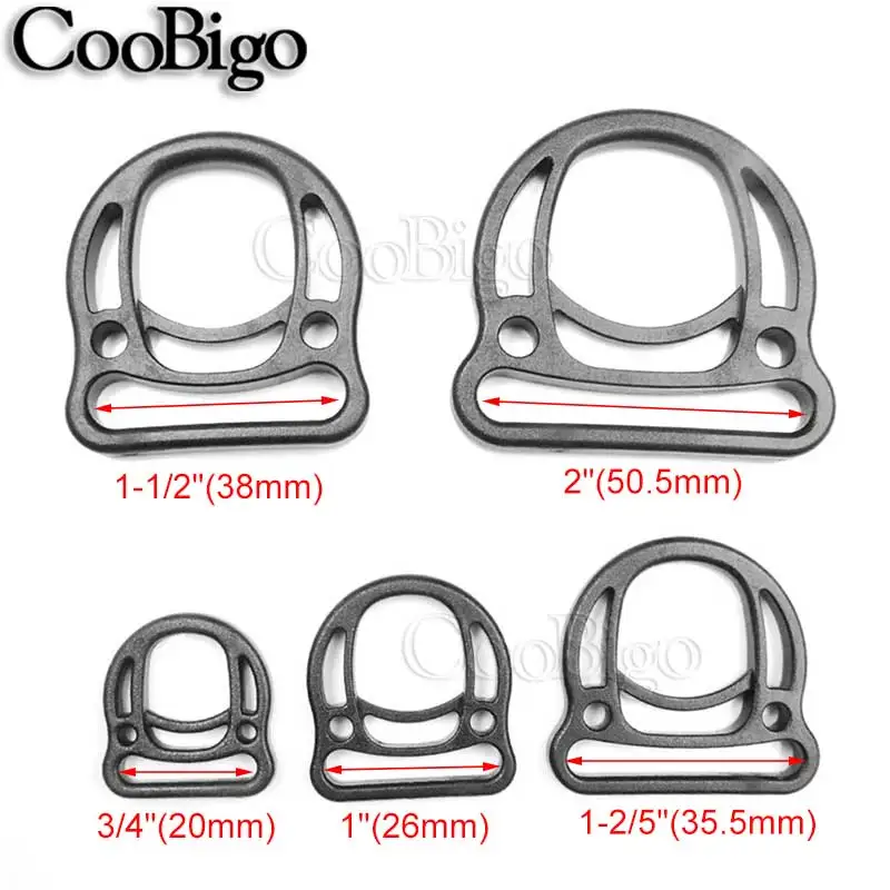2 шт Пластиковые Многофункциональные прочные пряжки d-образного кольца для крючков EDC Molle Тактические лямки рюкзака Сетка кольцо 20 мм~ 50 мм