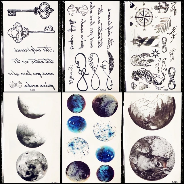 Schwarz Worter Tattoo Skizze Frauen Finger Temporare Tattoo 3d Mond Aufkleber Endlosen Manner Korper Arm Kunst Zeichnung Planeten Tatoos Unendlichkeit Temporary Tattoos Aliexpress