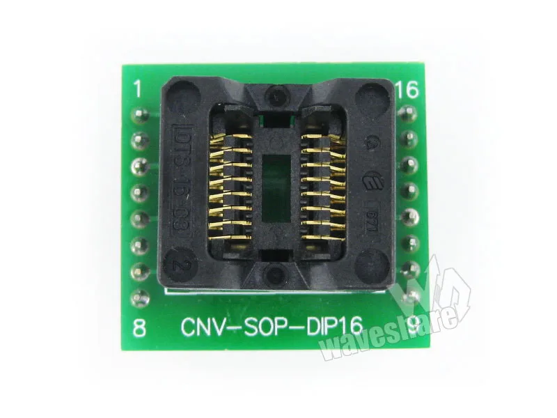 SOP16 для DIP16(A)# SO16 SOIC16 OTS-16-1.27-03 Enplas IC программирования адаптер Тесты Burn в гнездо 1,27 мм шаг