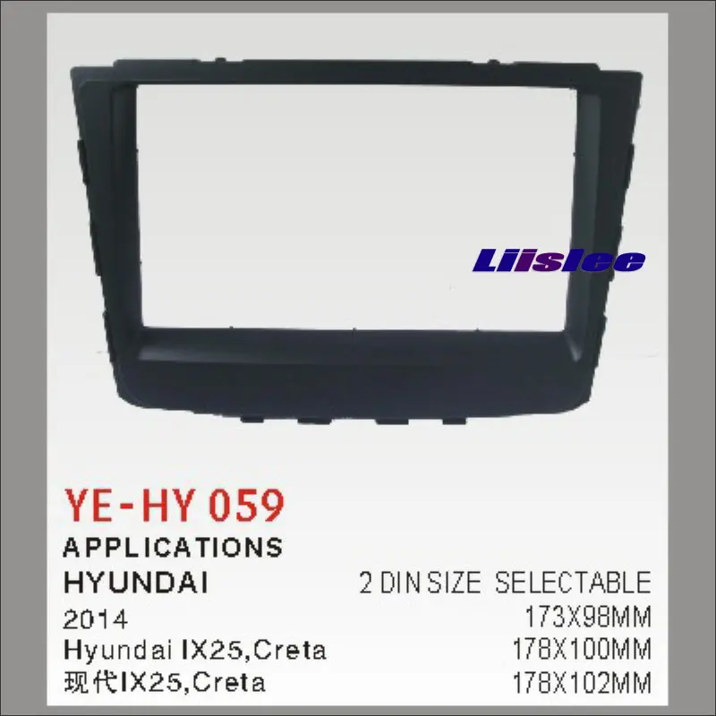 

Liislee Car Refitting DVD GPS NAV Frame For Hyundai lx25 Creta 2014 2 DIN CD DVD Panel Dash Board Kit / Radio Frame Audio ABS
