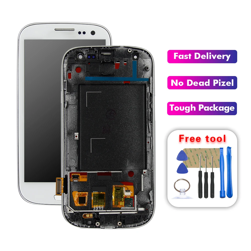 ЖК дисплей для Samsung Galaxy S3 SIII I9300 i9300i i9301 i9308i i9301i i9305 сенсорный экран в сборе