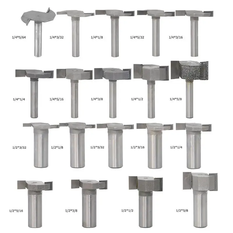 

T-type Wood Milling Cutter Straight End Mill Engraving Trimmer Cleaning Flush Trim Corner Router Bit Tools Woodworking Tool