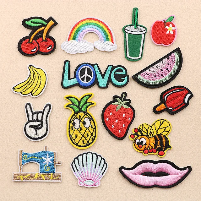 1 Set Children Patches for Clothes Iron on Patch Embroidered Parches