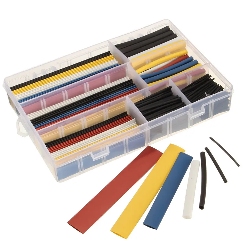 

360pcs Cable Sleeve Heat Shrink Tubing 2:1 Polyolefin Shrinking Assorted Wrap Cable Wire Insulated shrinkable Sleeving Tubes Set