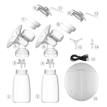 

Baby Electric Double Breast Pump Infant USB Powerful Pumps with Milk Bottle Feeding Bottles nipple Breasts Pump Bottle Sucking