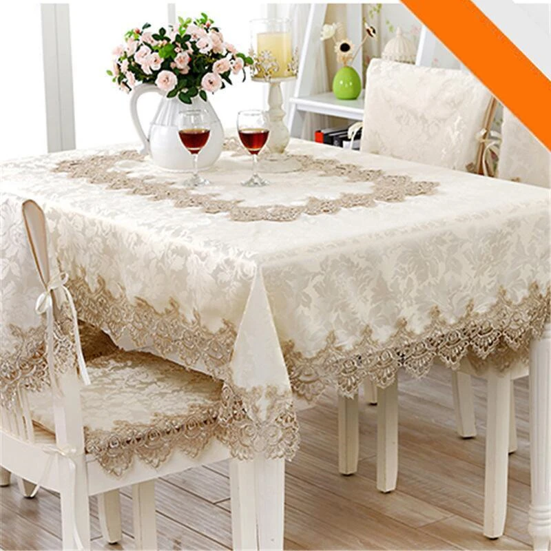  European Jacquard Table Cloth Classical Rectangle Tablecloths For Events Chair Covers Lace Table Mi