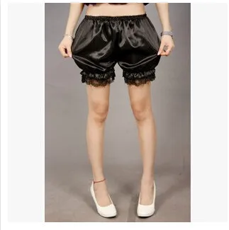 1 pc korean style woman satin shorts lace mid waist safe panty Casual Women solid Lace Shorts free size skorts