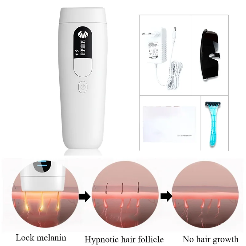 

Laser Hair Removal Machine 24W 500000 Times Bikini Gift Professional Home Shaving Beauty Living