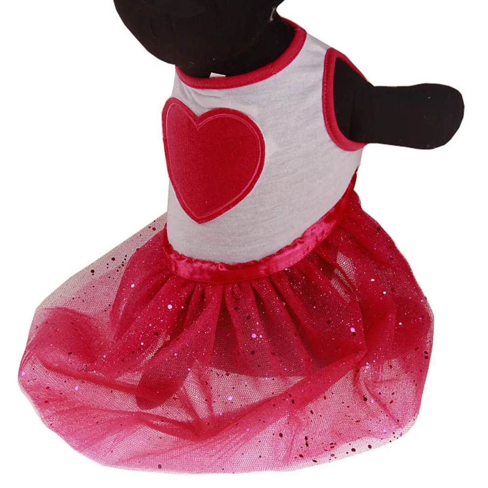 Платье-пачка для собак; платье принцессы с сердечками/цветами и щенками; Одежда для животных; распродажа