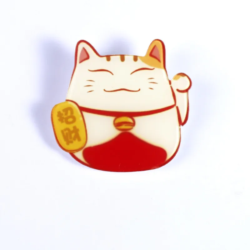 Y84 lucky cat значки на рюкзак новогодние значки Симпатичные значки мультяшная булавка для украшения одежды детский подарок Акриловые броши