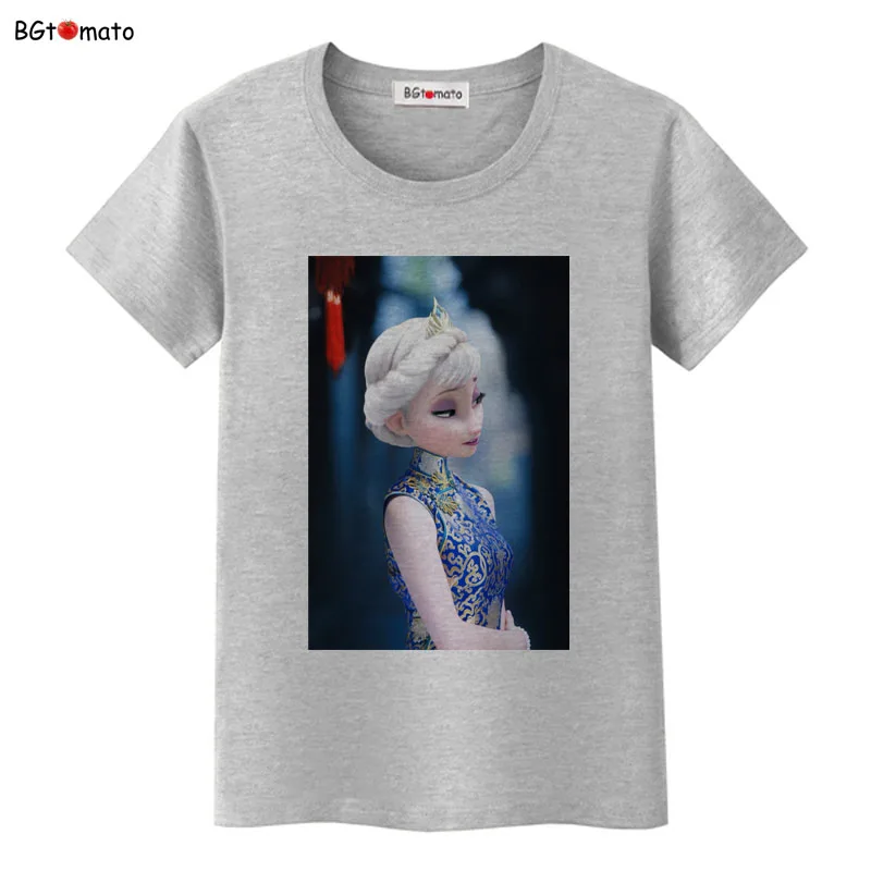 BGtomato известный мультфильм прекрасный Олаф 3D футболка для женщин супер милые популярные Мультяшные рубашки крутые топы бренд хорошее качество повседневные футболки
