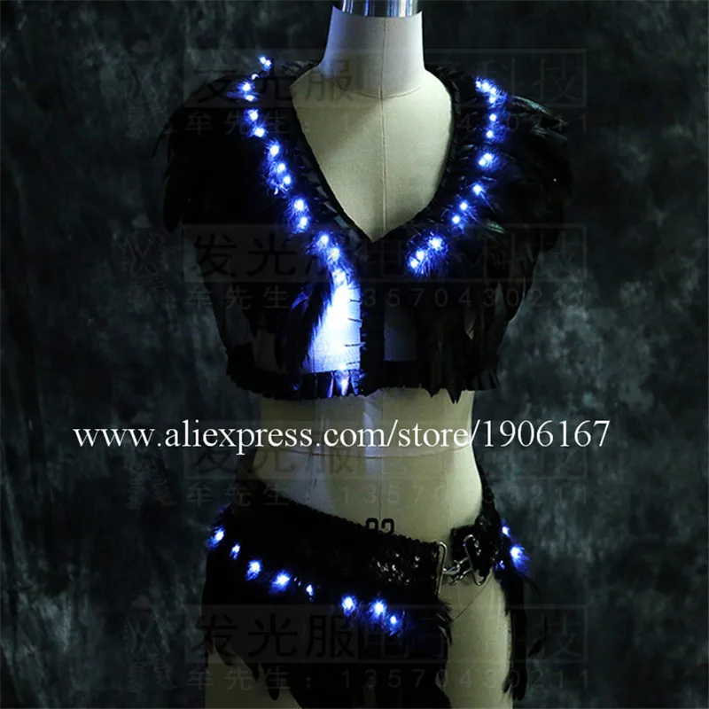 Led luminous sexy lady party dress stage dance wear01