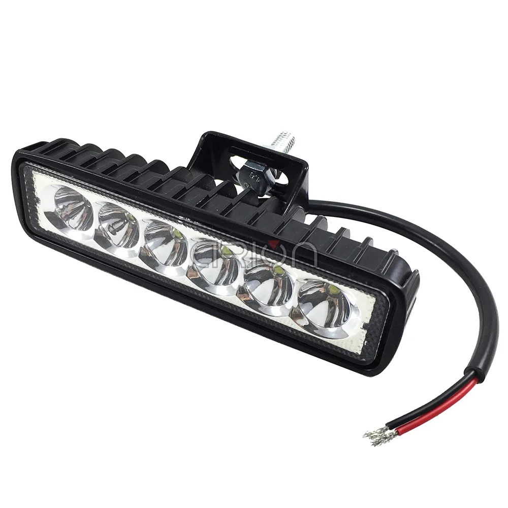 1Pcs 18W Spot 1 шт., комплект из 2 предметов, 18 Вт DRL светодиодный Спот Наводнение Светодиодный светильник рабочий светильник 9-32 в пост 4WD 12 Вольт светодиодный рабочий светильник s для внедорожника SUV машинками - Цвет: 1Pcs 18W Spot