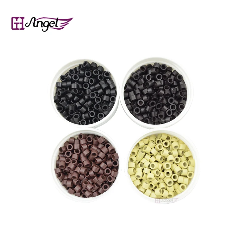 

Angels 1000pcs 3.5*2*2mm Smallest Aluminium Tubes Micro Rings/Links/Beads for Feather I Tip Human Hair Extensions Hair Tools