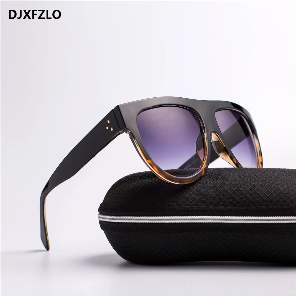 Beli Djxfzlo 2018 Gafas Fashion Wanita Kacamata Merek Desain Mewah Vintage Berjemur Kacamata Besar Penuh Bingkai Eyewear Kacamata Wanita