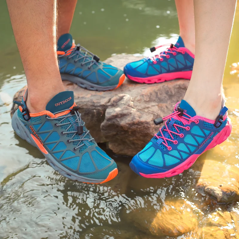 

Unisex Brand Joggers Air Walking Shoes Summer Breathable Mesh Can Tread Water Running Shoes Men Women Soft Shock Absorbing