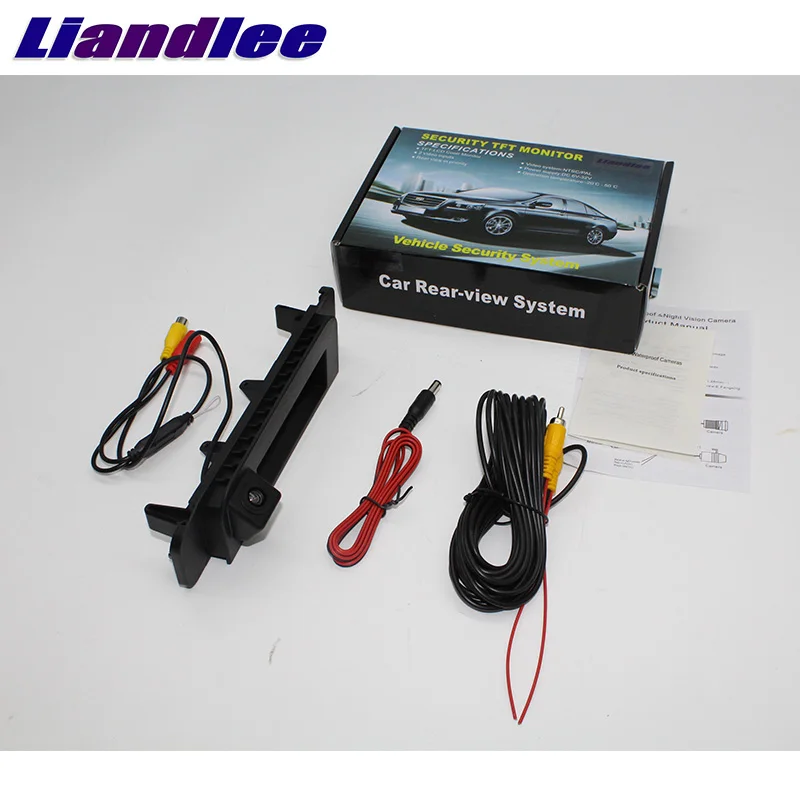 LiandLee Car Trunk Handle Rear View Reversing Parking Camera For Mercedes Benz C Class MB W205 C180 C200 C280 C300 C350 (9)