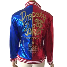 Comando suicida Chaqueta Harley Quinn Traje Cosplay Disfraces de Halloween Anime Cosplay Mujeres Chaqueta de La Capa Femenina