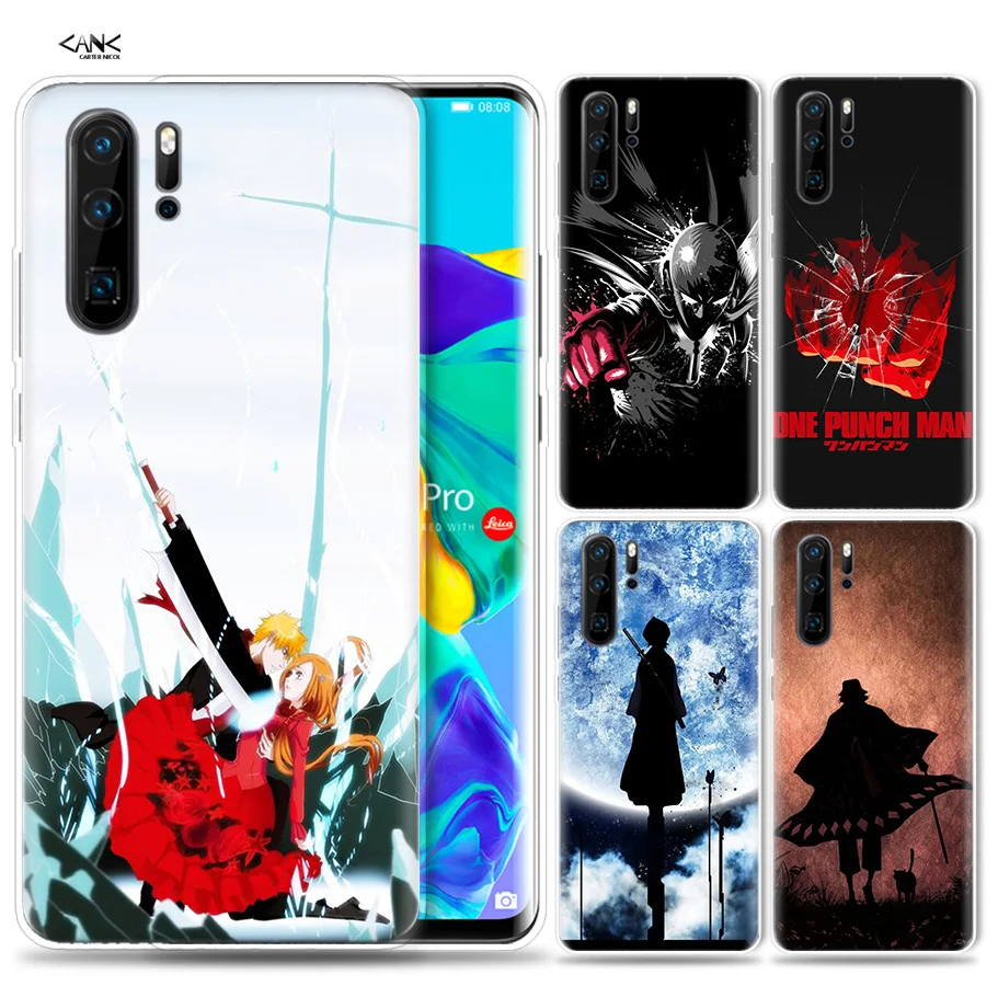 

Case for Huawei P30 P20 P10 P9 Mate 10 20 Lite Pro Mobile Cell Phone Bag P Smart Z 2019 Plus Anime Bleach One Punch Man P8 P30Pr