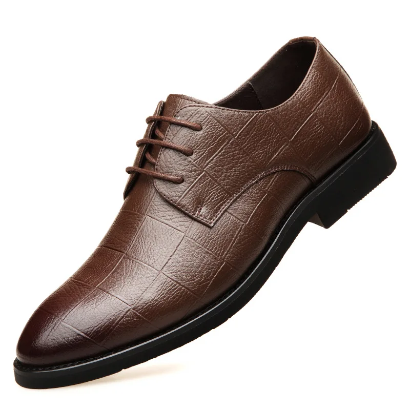 

2019 Men's Shoes Latest Fashion Joker Leisure Low Side Business Shoes Young Cowhide men dress shoes leather Yasilaiya