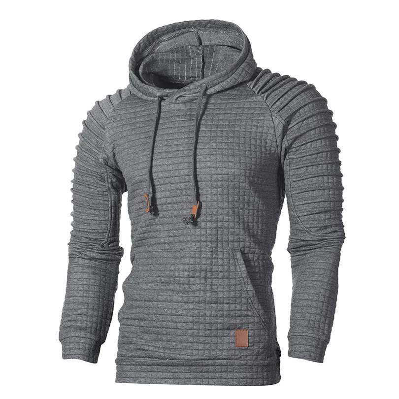  New Fashion Men's Autumn Winter Long Sleeve Plaid Hoodie Hooded Sweatshirt Top Tee Outwear Blouse Sweatshirt Outwear #4F04 (4)