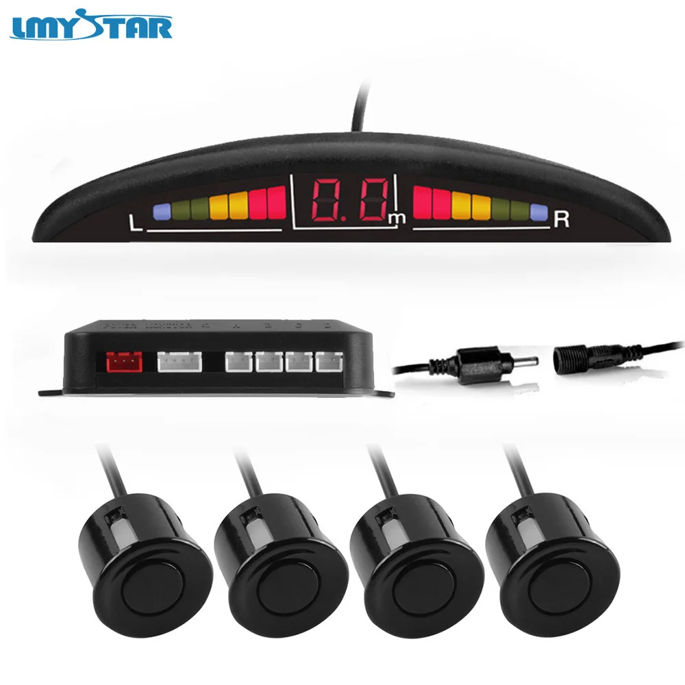 LMYSTAR Parktronic Car Detector LED Parking Sensor Kit With 4 Sensors