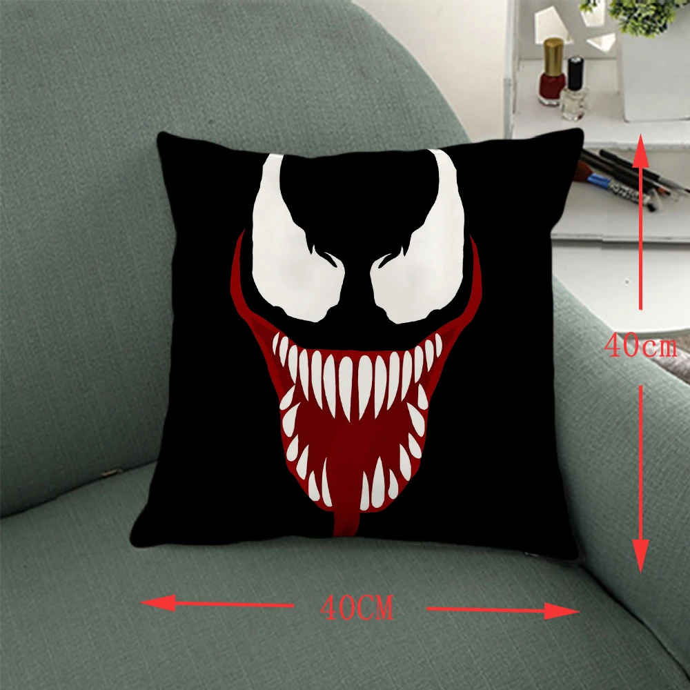 40*40 Hot Marvel Venom Movie Pillow Knited Cloth Square