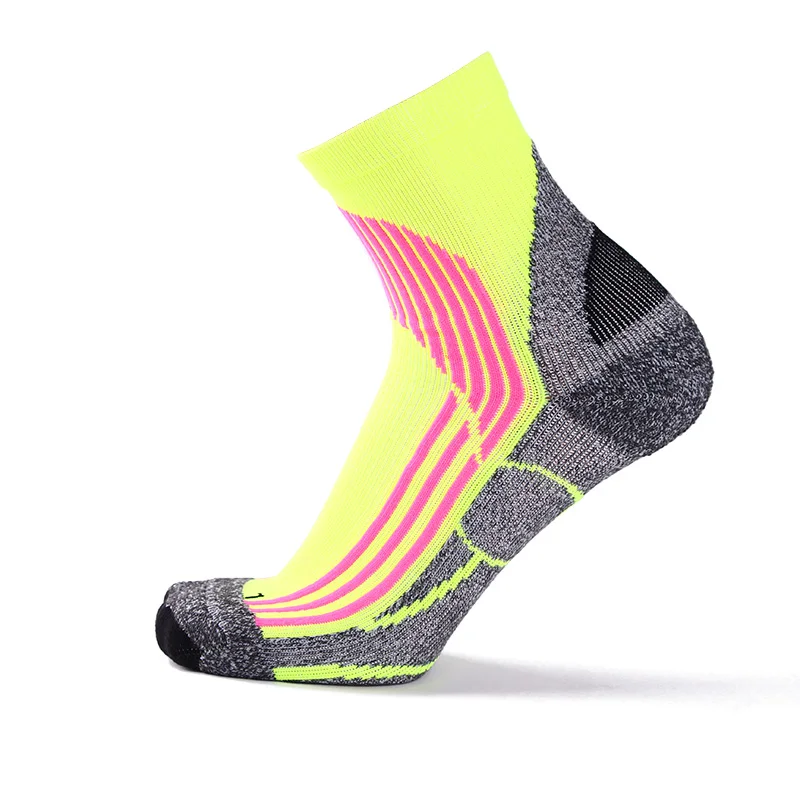 Супер Элитные брендовые профессиональные велосипедные носки, инновационные короткие жаккардовые полосатые носки для верховой езды, бега, Походов, Кемпинга для мужчин/женщин