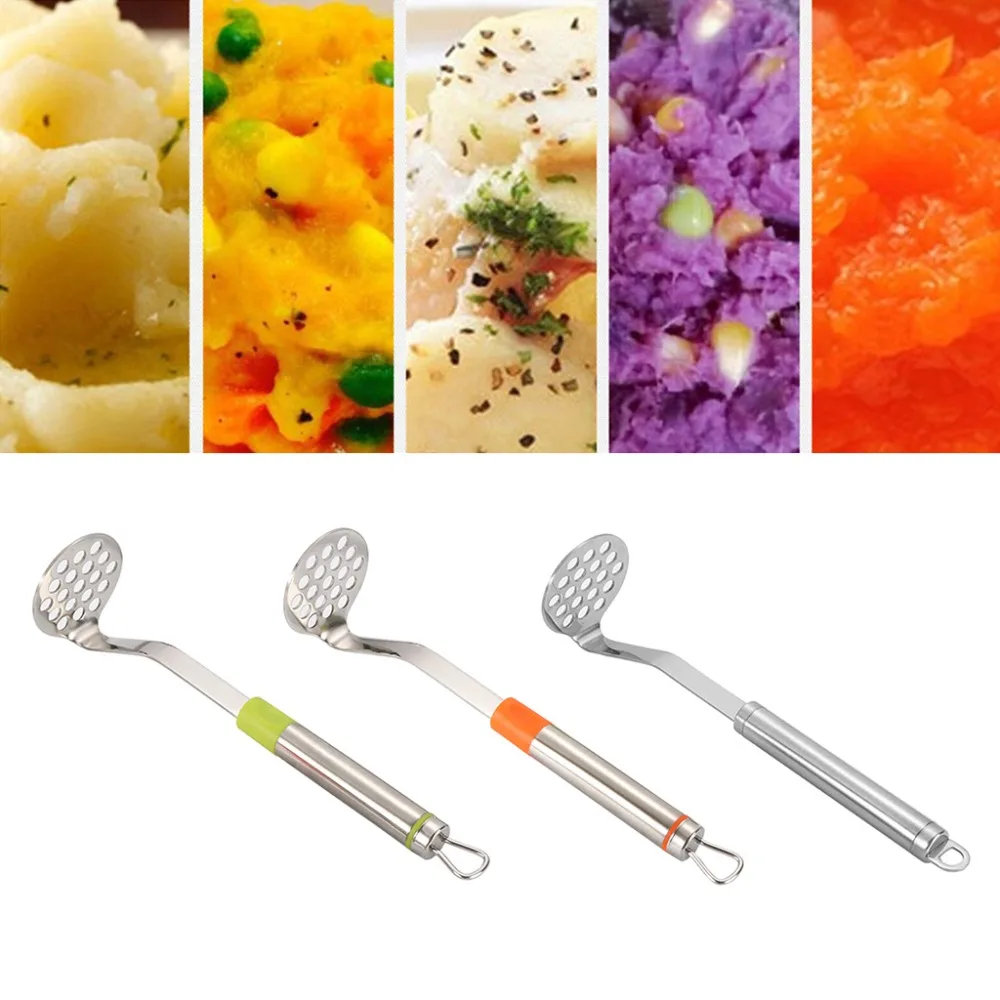 

Stainless Steel Manual Potato Crushing Masher Home DIY Baking Professional Mash Tool Kitchen Cooking Gadget Supply