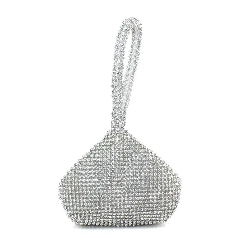 Hot 2017 Luxury Evening bag Slive Gold clutch bag Wedding clutch bags full diamond purse Women