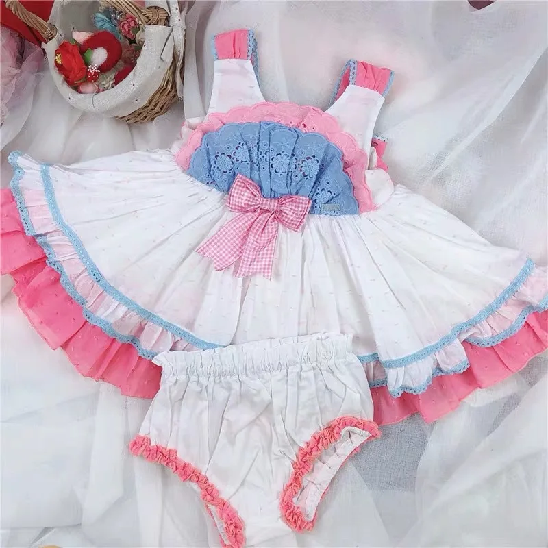 

baby dress set sleeveless kids clothing set mini dress with bloomers boutique kids clothing