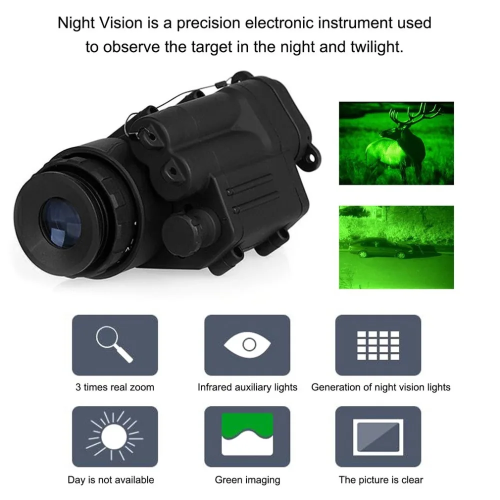 

2018 Hunting Night Vision Riflescope Monocular Device Waterproof Night Vision Goggles PVS-14 Digital IR Illumination For Helmet