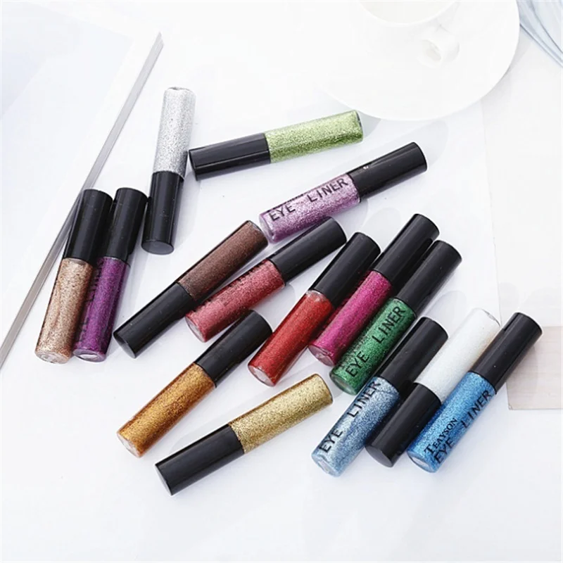 1 Pc Glitter Liquid Eyeliner Professional Makeup Eye Liner Color Pen Shinning White Gold Green Eye Maquiagem Long Lasting 1 Pc Glitter Liquid Eyeliner Professional Makeup Eye Liner Color Pen Shinning White Gold Green Eye Maquiagem Long Lasting