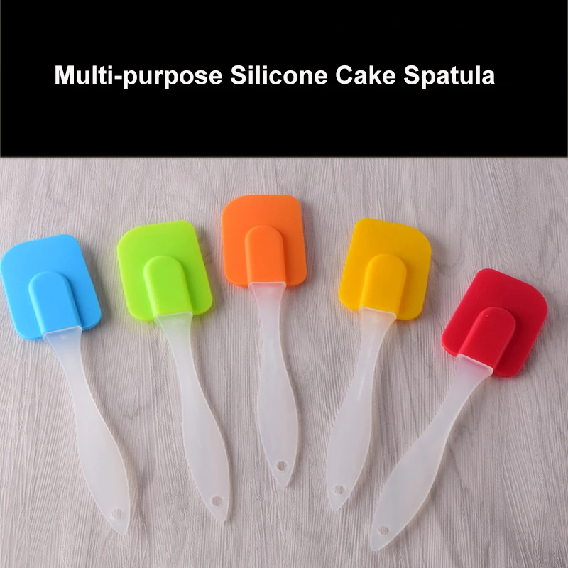 Description Picture 3 of item1Pc Silicone Spatula Pastry Tools Baking Scraper Cream Butter Handled Cake Spatula Cooking Cake Brushes Kitchen cake tools