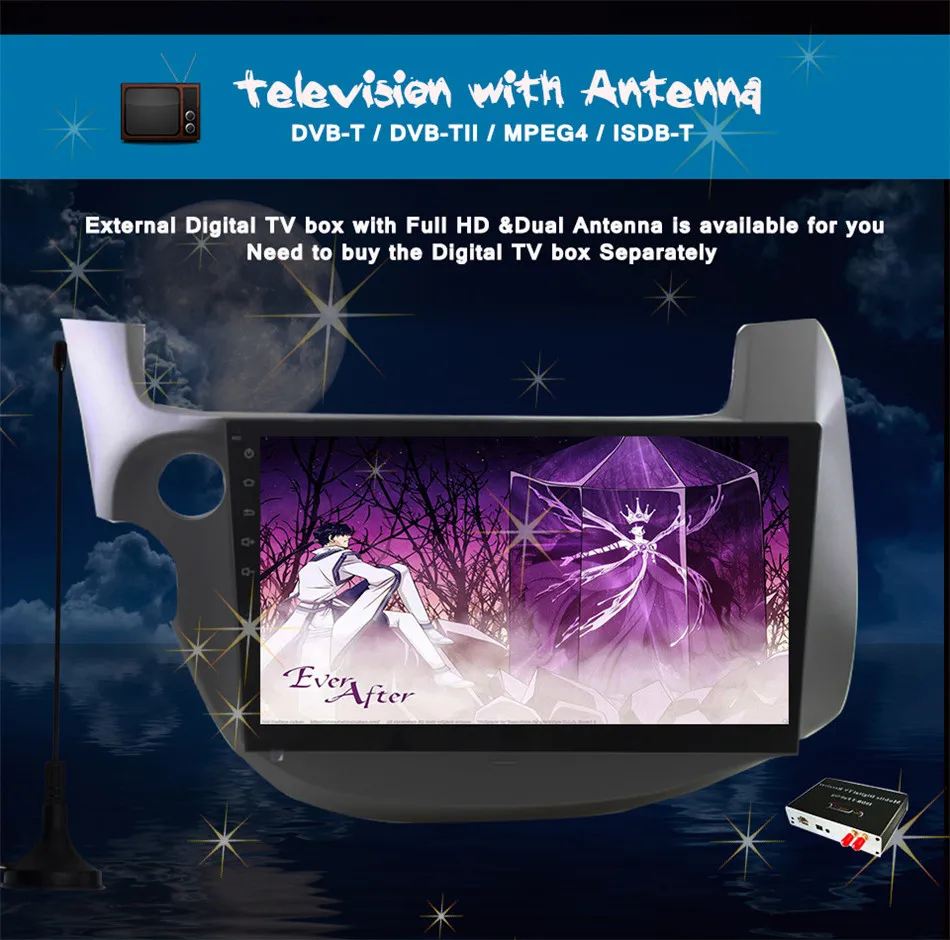 Top IPS 10.1" Octa 8 core 2G RAM 32 ROM 2 din Android 9.0 Car DVD GPS Navi For Honda fit 2007 2008 2009 2010 2012 13 Tape Recorder 11