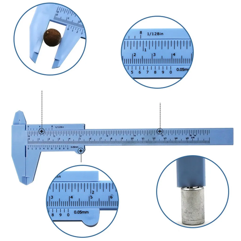 Лучшие продажи продуктов 1 шт. 150 мм мини пластиковый студенческий раздвижной штангенциркуль измерительный инструмент инструменты herramientas