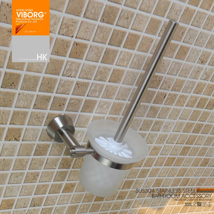 Bathroom Accessories Toilet Brush Set Toilet Brush Holder VIBORG SUS304 Stainless Steel Toilet Brush With Holder set brushed XS-212A-SS