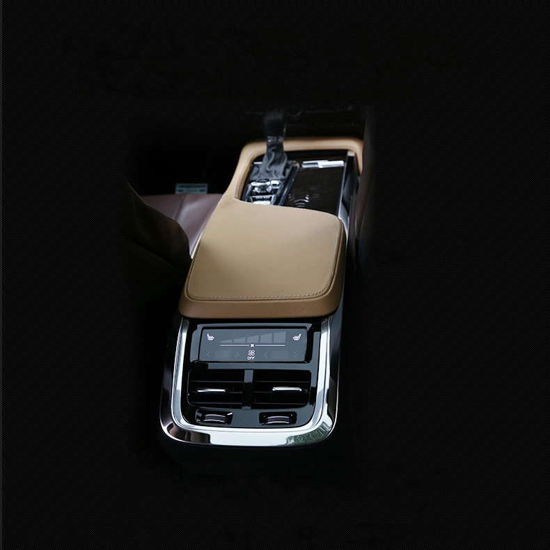 Для Volvo XC90- сталь внутренняя Средний подлокотник украшения крышка отделка автомобиля Средства для укладки волос 1 шт