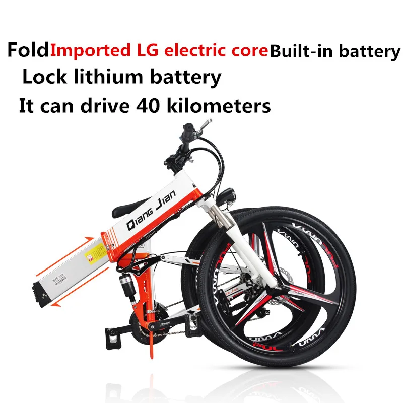 Складной Электрический горный велосипед 500 Вт 48 В литиевая батарея питание Мини стелс батарея для взрослых шаг автомобиля батарея автомобиля