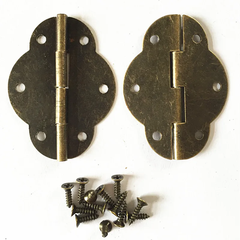 20pcs 46*35MM Antique hinge box accessories Oval Hinge Olive Lace Hinge