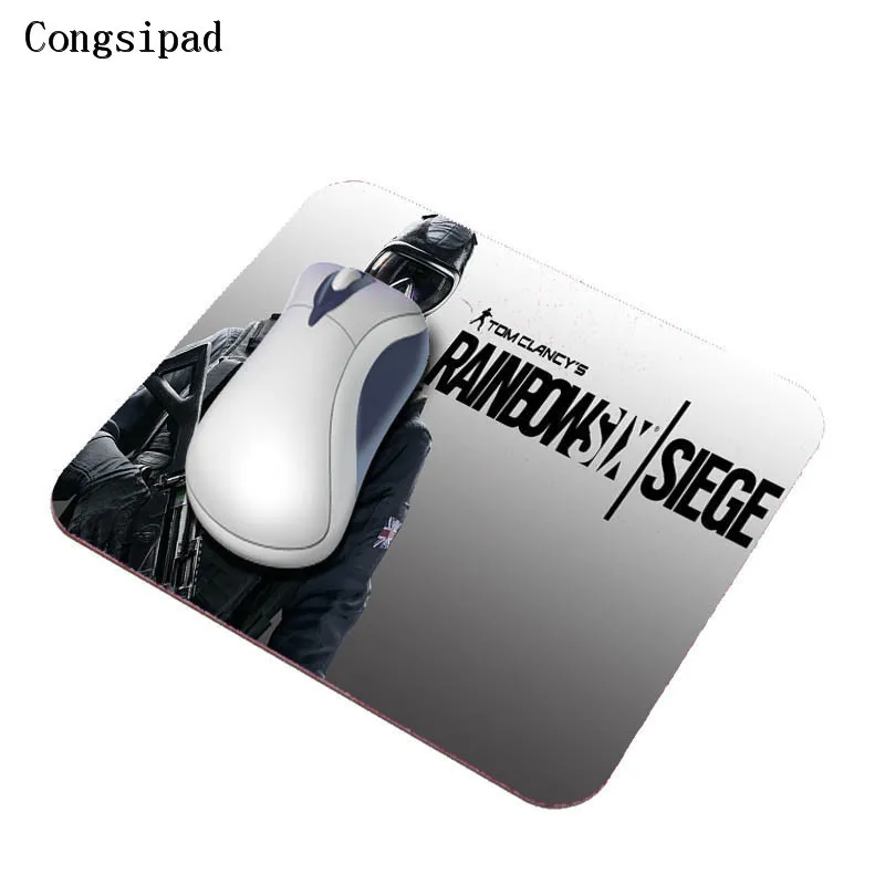 Congsipad 18X22CM/25X29CM Радуга шесть осада игра коврик для мыши силиконовый