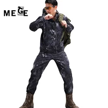 Мега мен куртки TAD Охота Туризм, открытый спортивный, из мягкой кожи Sharkskin осенне-зимняя одежда, ветровки с капюшоном, военная куртка