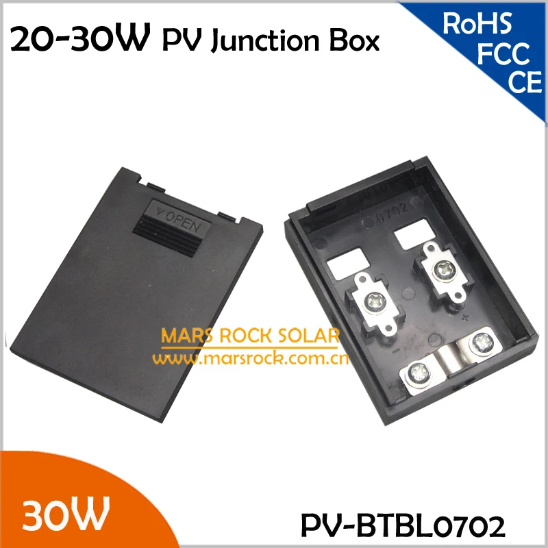 20pcs/Lot Wholesale 2A Solar Junction Box 20 30W for Small Power Solar