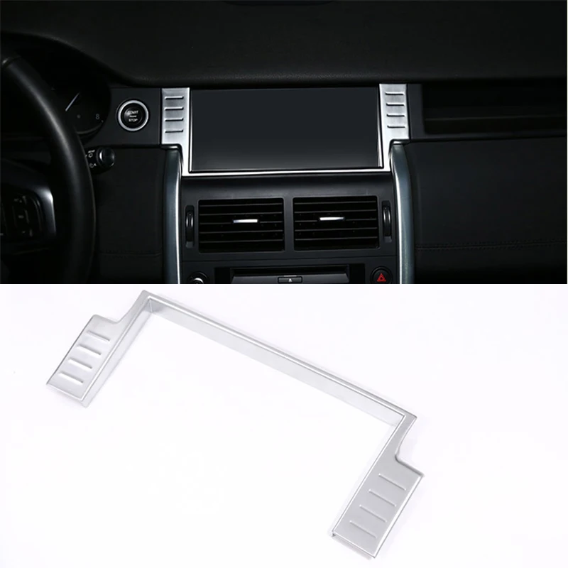 Серебряный ABS хромированный навигационный экран Рамка отделка для Land Rover Дискавери Спорт базовое издание- автомобильные аксессуары