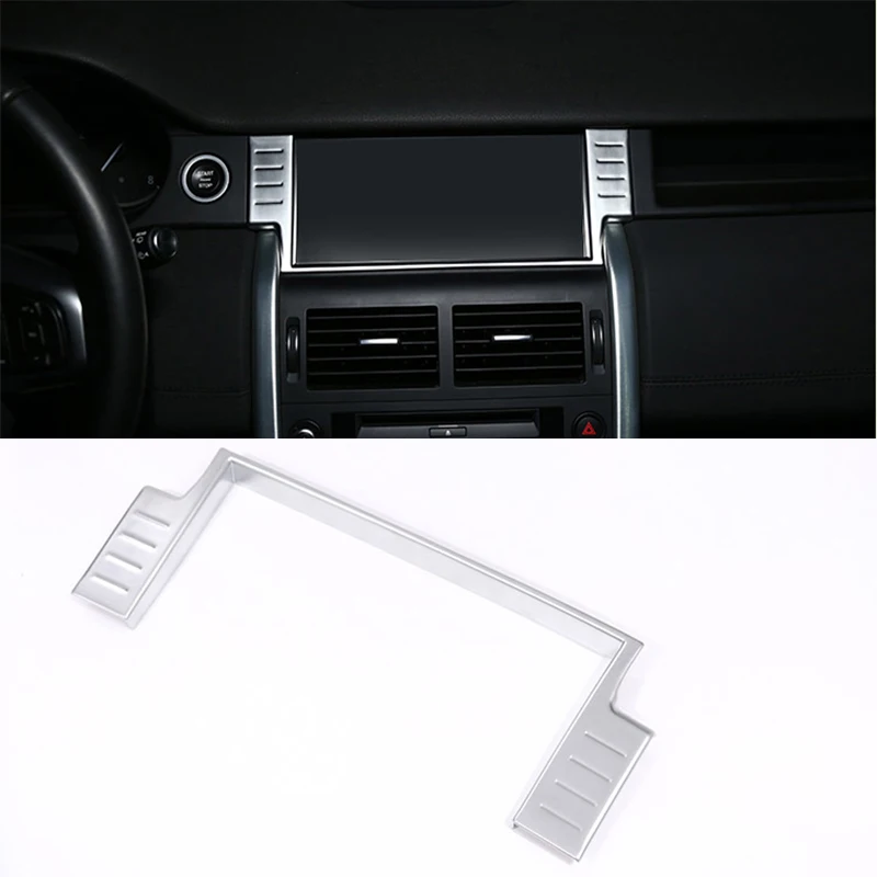 

Silver ABS Chrome Navigation Screen Frame Trim For Land Rover Discovery Sports Basic Edition 2015-2017 Car Accessories