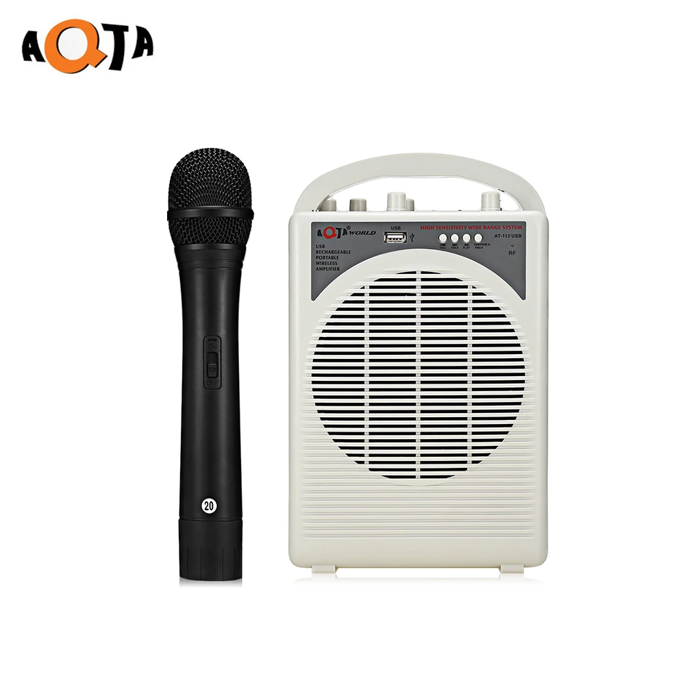 

AQTA AT-112USB Portable Voice Amplifier Wireless Handheld Microphone for Guider Teacher