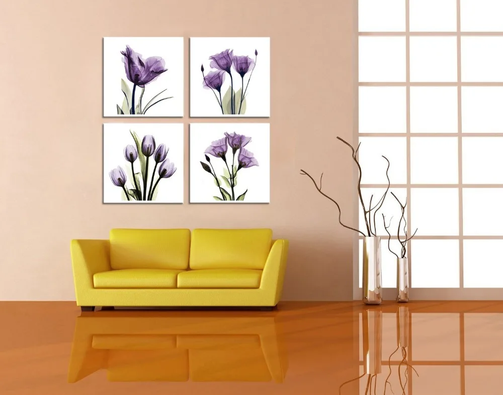 4-Panel-Elegant-Tulip-Purple-Flower-Canvas-Print-Wall-Art-Painting-For-Living-Room-Decor-And (3)