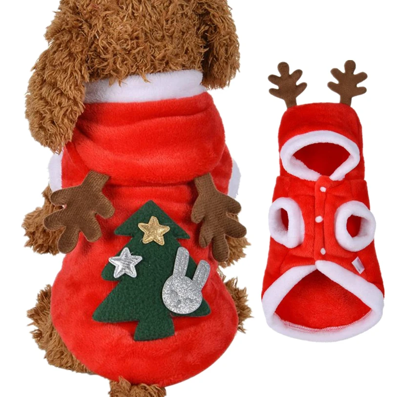 Осенне-зимняя Одежда для собак XS-XL мода Лось Косплэй собака пальто Рождественский костюм Чихуахуа Одежда для верховой езды куртка 40DC4