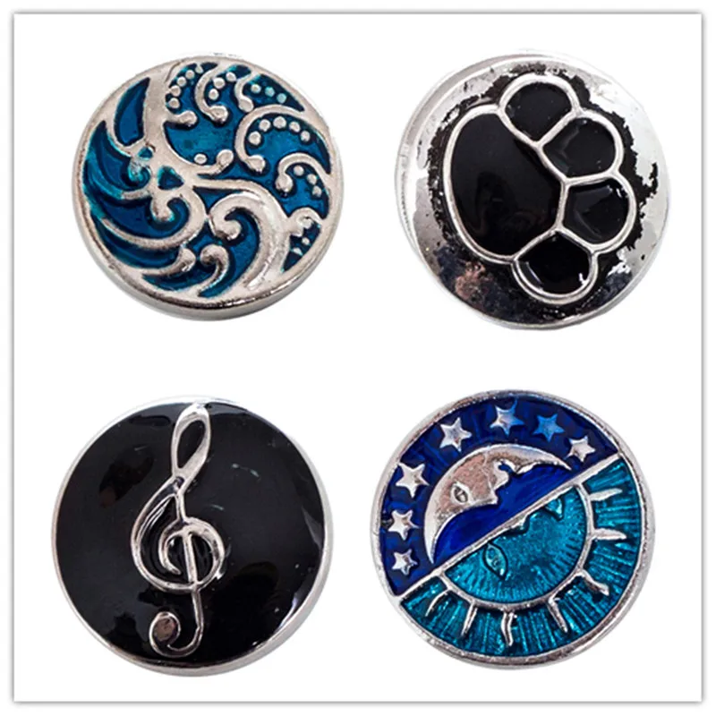 

bijoux memory craft 20MM button charm Single molding Jewelry Prong Fastener metal snaps button fit ginger snaps bracelet MB18-2