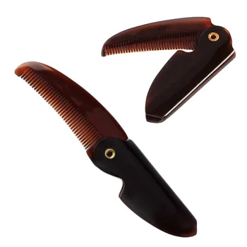 

ZGTGLAD Plastic Acetate Fashion Folding Pocket Moustache Comb Beard Comb 11.6*2.3cm